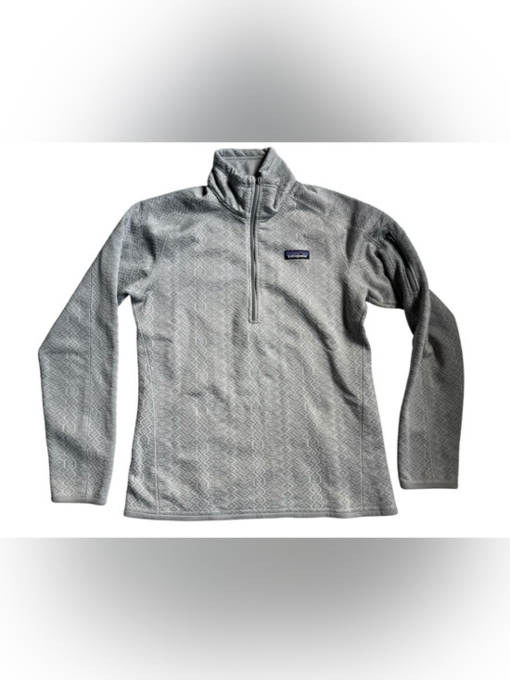Patagonia Gray Patterned Quarter-Zip Pullover